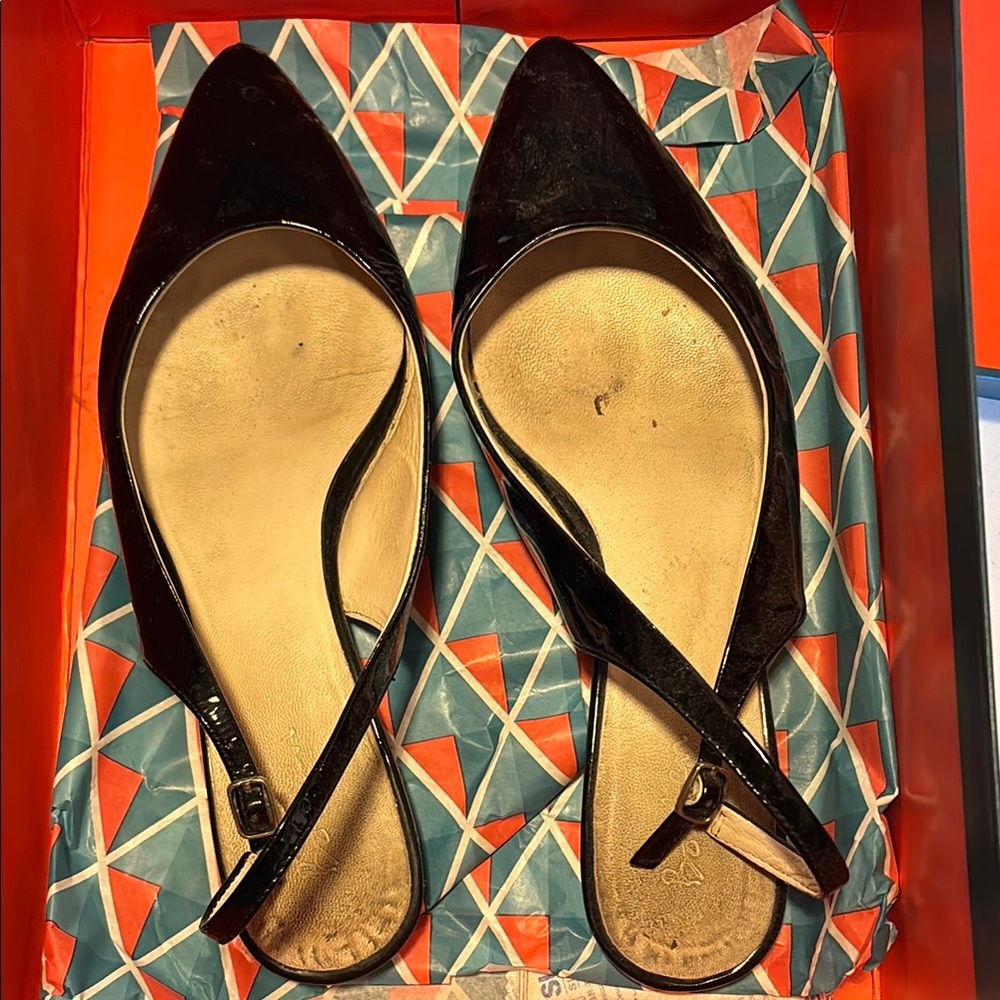 Elegant Black Women's Slingback Shoes
